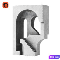 Sculpture Stairway No.13 by David Umemoto 3D Model Corona