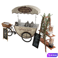 Gelato bike 3 3D Model Vray, Corona