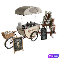 Gelato bike 3 3D Model Vray, Corona