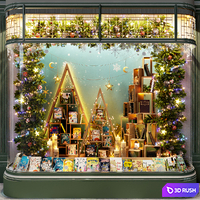 New Year's showcase of the book store 3D Model Corona