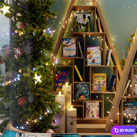 New Year's showcase of the book store 3D Model Corona