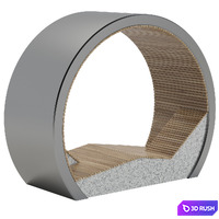 Modern benches-pergolas 3D Model Vray, Corona