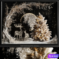 Dry bouquets salon 3D Model Vray, Corona
