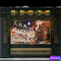 Christmas toy store showcase 3D Model Vray