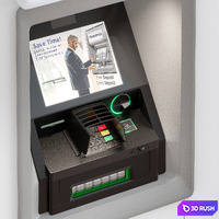 ATM machine. Terminal. Exterior 3D Model Vray, Corona
