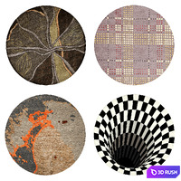 Circle rugs 3D Model Corona