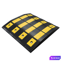 Speed bump with sign 3D Model Vray, Corona
