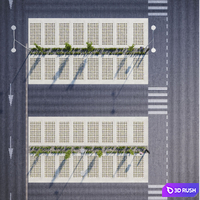 Outdoor eco-parking 3D Model Corona