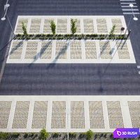 Outdoor eco-parking 3D Model Corona