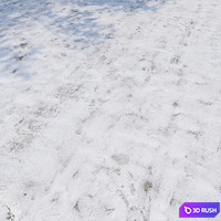 Snow on concrete 3D Model Vray, Corona