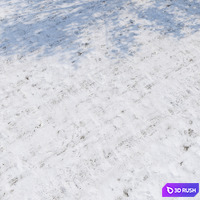 Snow on concrete 3D Model Vray, Corona