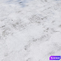 Snow on concrete 3D Model Vray, Corona