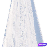 Snowy road_5 3D Model Vray, Corona