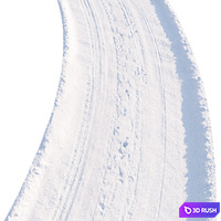 Snowy road_5 3D Model Vray, Corona