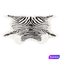 Cowhide Rug Zebra 3D Model Vray
