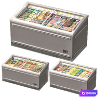 Freezer Refrigerator 3D Model Vray, Corona