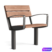 Mmcite Intervera LVR156 LVR157 outdoor park benches 3D Model Vray, Corona