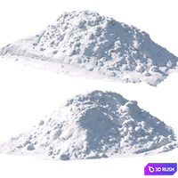 Big pile of snow 5 3D Model Vray, Corona
