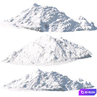 Snow mountain 3D Model Vray, Corona