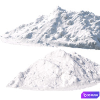 Snow mountain 3D Model Vray, Corona