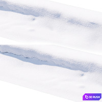 Snowdrift on the road 3D Model Vray, Corona