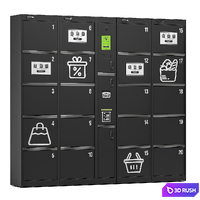 Luggage storage 3D Model Vray, Corona