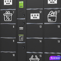 Luggage storage 3D Model Vray, Corona