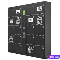 Luggage storage 3D Model Vray, Corona
