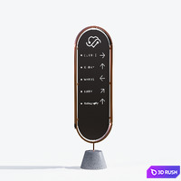3d model of hospital information board for exterior 3D Model Vray, Corona