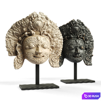 Bhairava face mask sculpture 3D Model