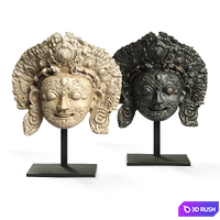 Bhairava face mask sculpture 3D Model Vray, Corona