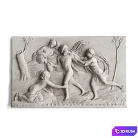 Roman wall relief 3D Model Vray, Corona