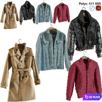 Collection of autumn wear 4K 3D Model Vray, Corona