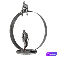 Decorative Sculpture With 4 PBR Metal Materials 3D Model Vray, Corona