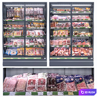 Market refrigerators 2 3D Model Vray, Corona