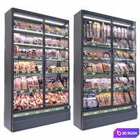 Market refrigerators 2 3D Model Vray, Corona
