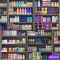 Pharmacy showcase vol-01 3D Model Vray, Corona