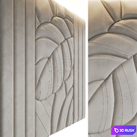 Leaves soft wall panels 3D Model Vray, Corona