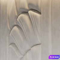 Leaves soft wall panels 3D Model Vray, Corona