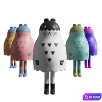 Boo Bear by Andrea Kang 3D Model Corona