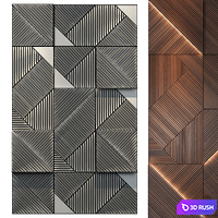 Wall panels | set 104 3D Model Vray