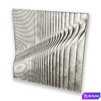 Panel  Rise 2009 wall art 3D Model Vray, Corona