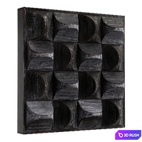 Pickford Wood Wall Decor 3D Model Vray, Corona
