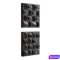 Pickford Wood Wall Decor 3D Model Vray, Corona