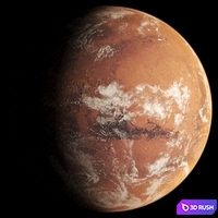 The planet Mars 3D Model Vray, Corona