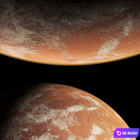 The planet Mars 3D Model Vray, Corona