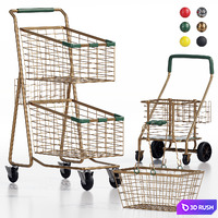 Shop cart set01 3D Model Corona