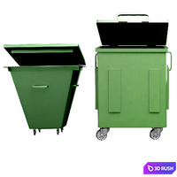 Dumpster set 3D Model Vray, Corona