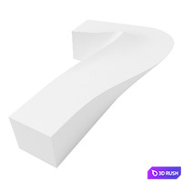 Bench Wave 3D Model Vray, Corona