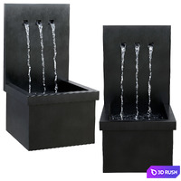 Modernist Wall Fountain 3D Model Corona